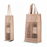 Jute Flaschentaschen für Weinflaschen