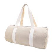 Sporttasche aus recycletem Canvas - natur-weiss