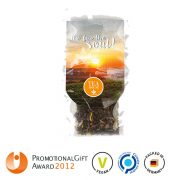 Tee mit bedruckter Verpackung