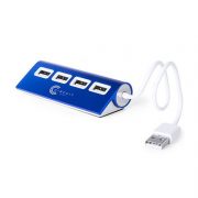 USB-Hub Aluminium blau