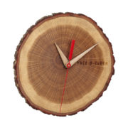 Analoge Holzuhr aus Eichenholz